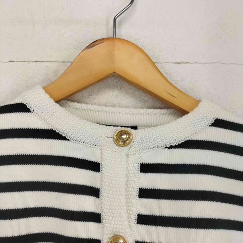 アニュアンス anuans ORIGINAL BUTTON COLLARLESS KNIT JACKET レディース FREE