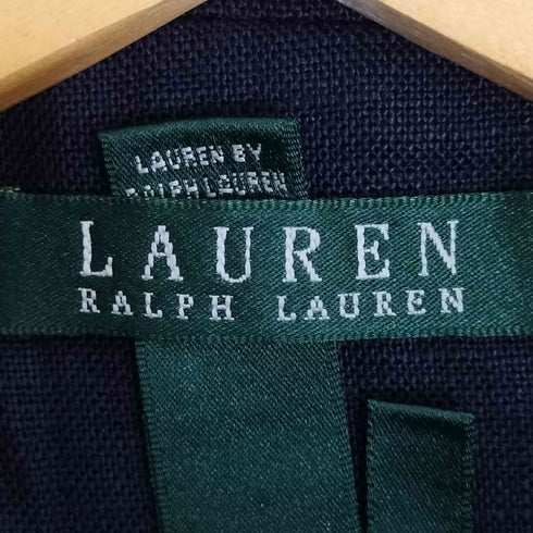 ローレンラルフローレン LAUREN RALPH LAUREN 80s 緑タグ リネン 4B テーラードジャケット レディース 4