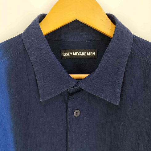 イッセイミヤケメン ISSEY MIYAKE MEN 12SS 黒タグ 板染め コントラスト グラデーションシャツ メンズ JPN:4
