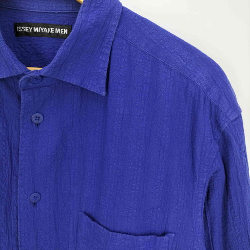 イッセイミヤケメン ISSEY MIYAKE MEN 18SS 黒タグ シワ加工 レギュラーカラーシャツ メンズ JPN:3