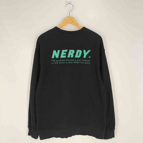ノルディー nerdy ロゴ刺繍 バックプリント クルーネックスウェット メンズ JPN:M