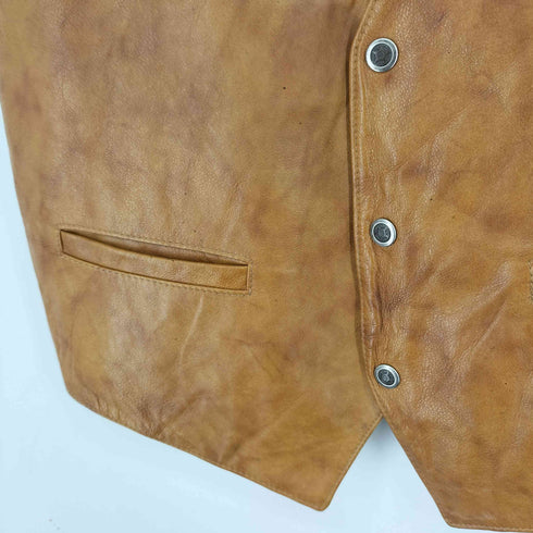 VERA PELLE レザーベスト メンズ import:XL