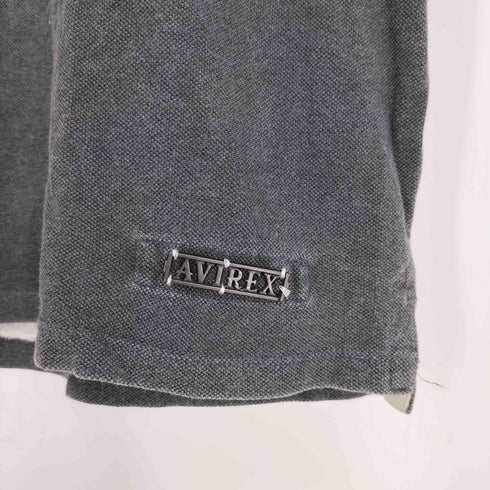 アヴィレックス AVIREX ロゴ刺繍 プレート 国旗 2739 U.S NAVY S/S 鹿の子 ポロシャツ メンズ import:M