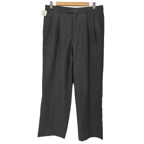 イヴサンローラン Yves Saint Laurent ウール100% 2タックワイドスラックス メンズ 88