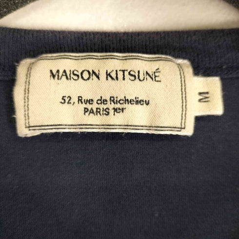 メゾンキツネ MAISON KITSUNE ロゴ刺繍 ポケット Tシャツ メンズ JPN:M