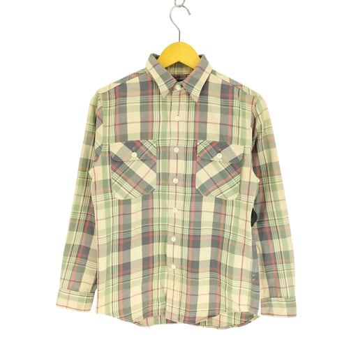 ダブルアールエルラルフローレン RRL RALPH LAUREN 00S 一つ星タグ マドラス チェック フラップポケット L/S シャツ 猫目ボタン メンズ import:S