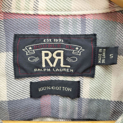 ダブルアールエルラルフローレン RRL RALPH LAUREN 00S 一つ星タグ マドラス チェック フラップポケット L/S シャツ 猫目ボタン メンズ import:S