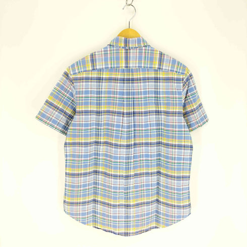 ラルフローレン RALPH LAUREN ポニー刺繍 マドラスチェック B.D S/S シャツ メンズ import:L