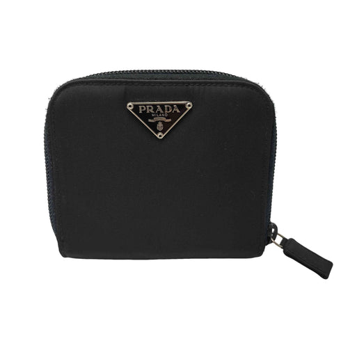 プラダ PRADA イタリア製 ラウンドジップ ナイロン 二つ折り 財布 ショート ウォレット LAMPO ジップ メンズ