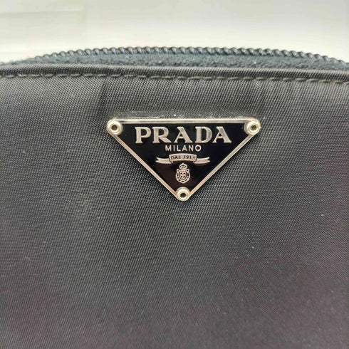 プラダ PRADA イタリア製 ラウンドジップ ナイロン 二つ折り 財布 ショート ウォレット LAMPO ジップ メンズ