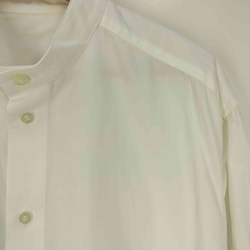 イッセイミヤケ ISSEY MIYAKE 21AW 配色切替 バイカラー バンドカラーシャツ メンズ JPN:3