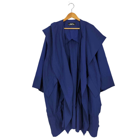 イッセイミヤケペルマネンテ ISSEY MIYAKE PERMANENTE 90s シワ加工 絞り フーデッド フリルコート 羽織 メンズ JPN:M