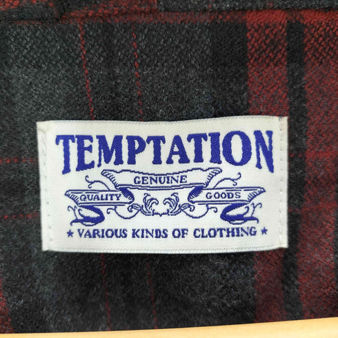 テンプテーション Temptation チェック柄ガウンコート メンズ
