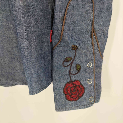グラム glamb Hooper SH ローズ刺繍 ウエスタンデニムシャツ メンズ JPN:3