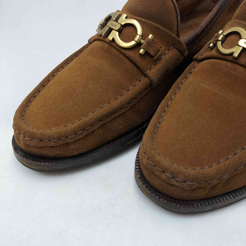 サルヴァトーレフェラガモ Salvatore Ferragamo ガンチーニ ロゴ スウェード ローファー vibram ソール メンズ 7
