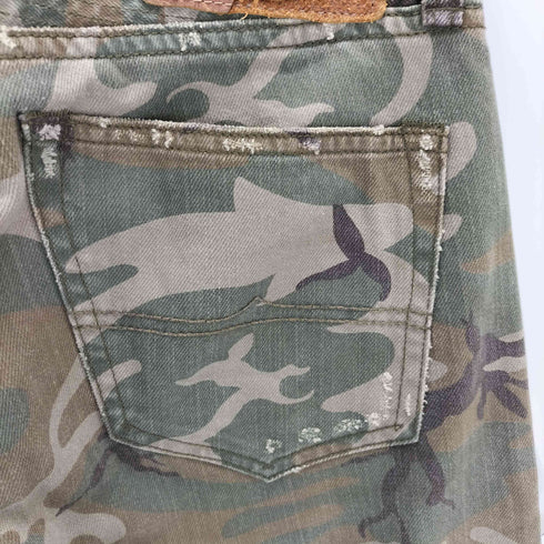 デニムアンドサプライ ラルフローレン DENIM & SUPPLY RALPH LAUREN カモフラ バイカーパンツ レディース 27/30