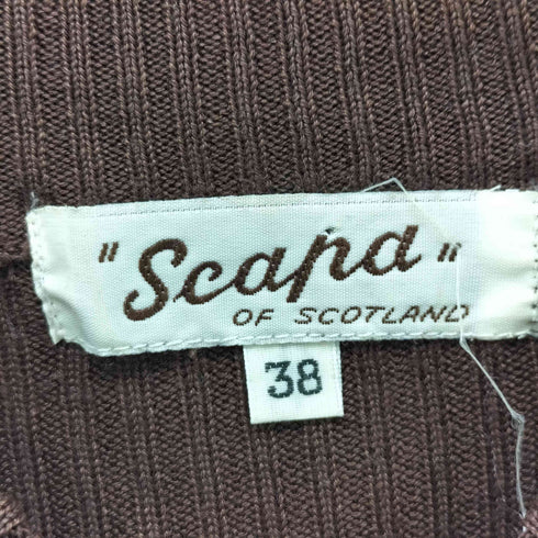 SCAPA OF SCOTLAND シルク モックネック S/S ニット レディース 38