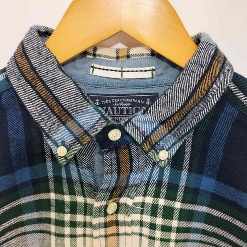 ノーティカ NAUTICA チェック ボタンダウンシャツ ネルシャツ メンズ import:M