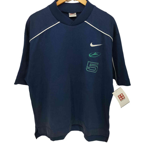 ナイキ NIKE 90-2000s 白タグ ロゴ刺繍 ショートスリーブシャツ ゲームシャツ メンズ import:M