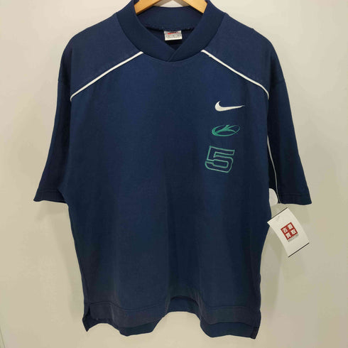 ナイキ NIKE 90-2000s 白タグ ロゴ刺繍 ショートスリーブシャツ ゲームシャツ メンズ import:M