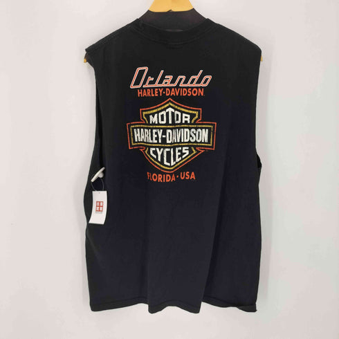 ハーレーダビッドソン HARLEY-DAVIDSON リメイク 両面プリント ノースリーブTシャツ 2012コピーライト メンズ