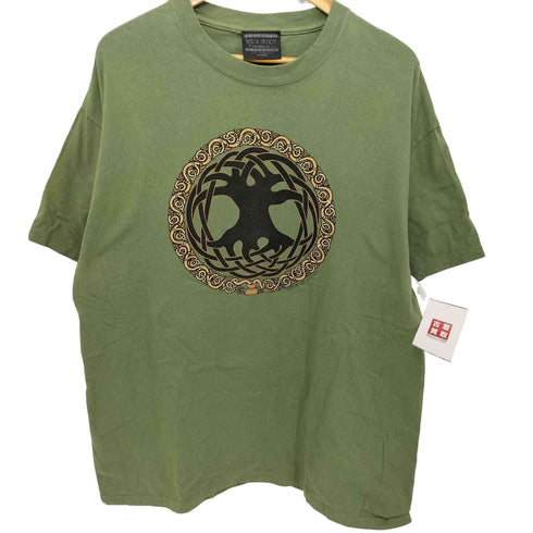 KELTIC DESIGNS BY JEN DELYTH TREE OF LIFE クルーネックTシャツ メンズ XL