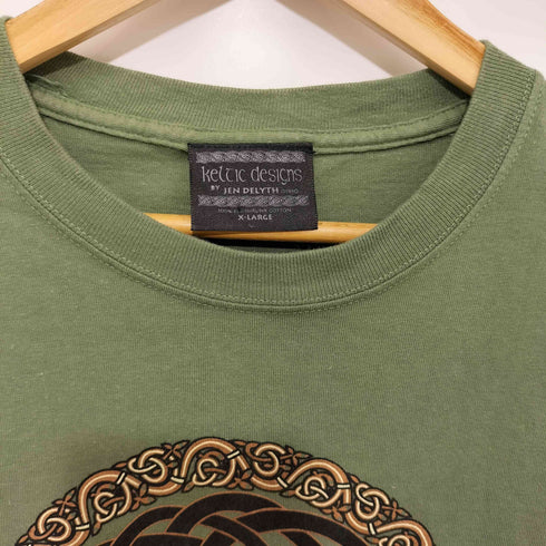 KELTIC DESIGNS BY JEN DELYTH TREE OF LIFE クルーネックTシャツ メンズ XL