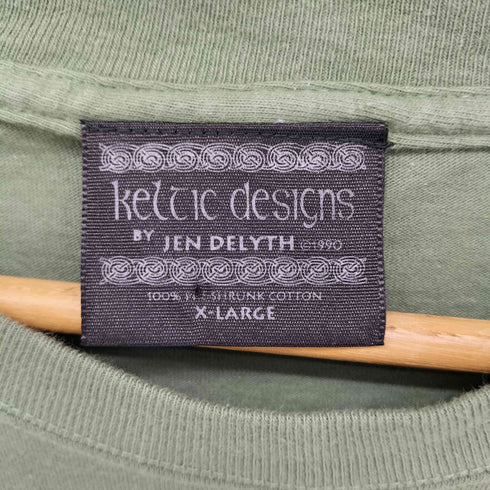 KELTIC DESIGNS BY JEN DELYTH TREE OF LIFE クルーネックTシャツ メンズ XL