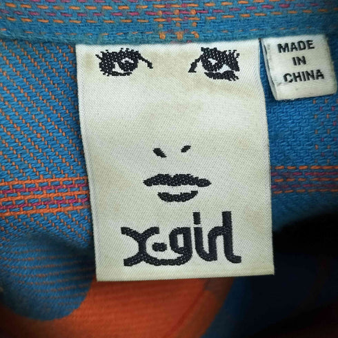 エックスガール X-girl FACE HEAVYWEIGHT FLANNEL SHIRT レディース JPN:S