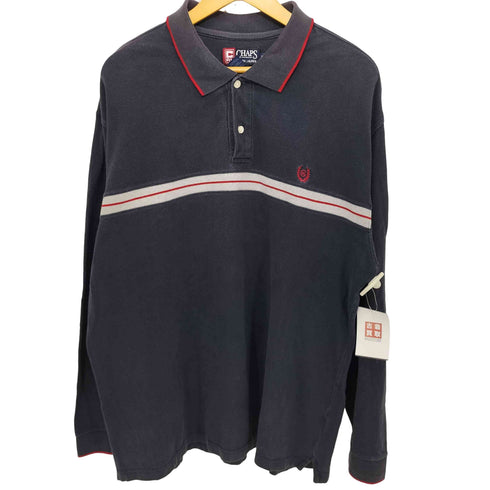チャップスラルフローレン CHAPS RALPH LAUREN 90-2000s ロゴ刺繍 ロングスリーブ ポロシャツ メンズ XXL