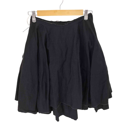 コムデギャルソンコムデギャルソン COMME des GARCONS COMME des GARCONS フランス製 ダメージ加工 レイヤードコットンフレアスカート レディース SS