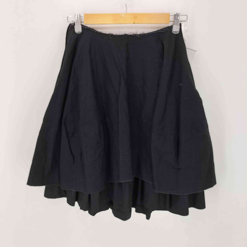 コムデギャルソンコムデギャルソン COMME des GARCONS COMME des GARCONS フランス製 ダメージ加工 レイヤードコットンフレアスカート レディース SS