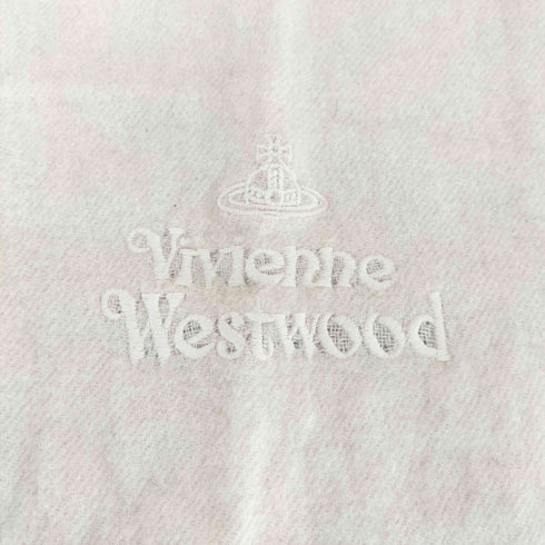 ヴィヴィアンウエストウッド Vivienne Westwood ロゴ刺繍ウールフリンジマフラー レディース