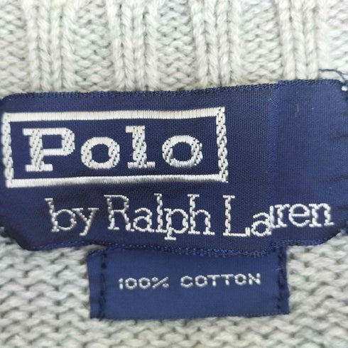 ポロバイラルフローレン Polo by RALPH LAUREN 90s ポニー刺繍 コットンニット メンズ import:L