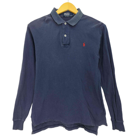ポロバイラルフローレン Polo by RALPH LAUREN 90s ポニー刺繍 長袖ポロシャツ メンズ import:M