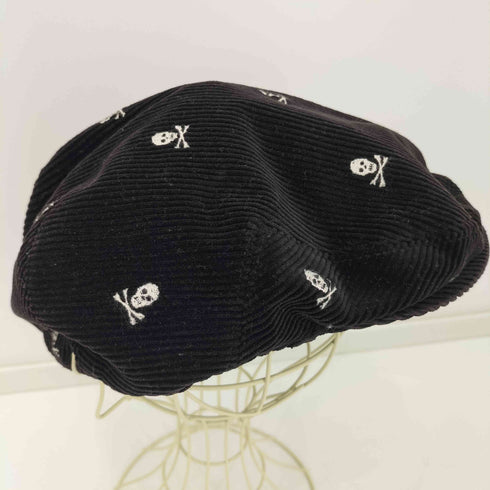 ラグビーラルフローレン Rugby Ralph Lauren スカル 髑髏 ドクロ 総柄 コーデュロイ ハンチング キャップ メンズ L/XL