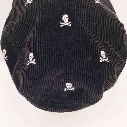 ラグビーラルフローレン Rugby Ralph Lauren スカル 髑髏 ドクロ 総柄 コーデュロイ ハンチング キャップ メンズ L/XL