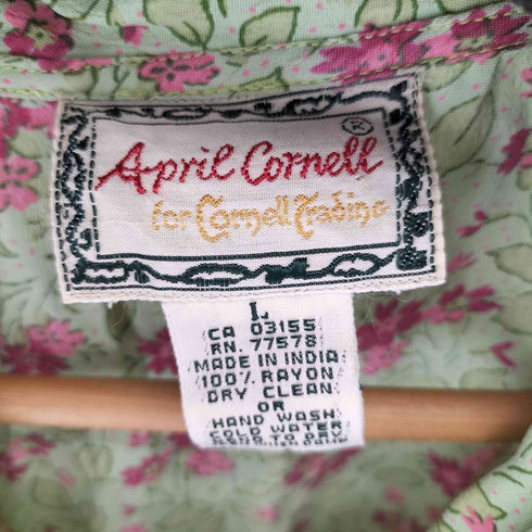 APRIL CORNELL MADE IN INDIA レーヨン花柄ワンピース レディース import:L