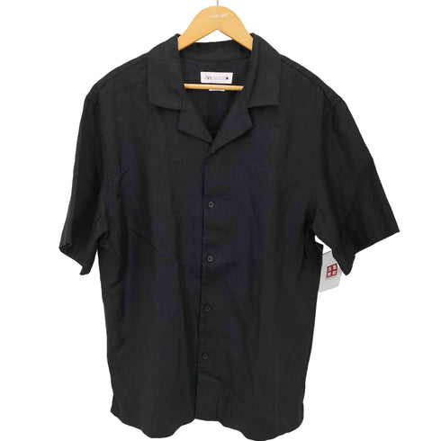 ザラ ZARA オーバーサイズ リネンシャツ ボックスシルエット メンズ import:M