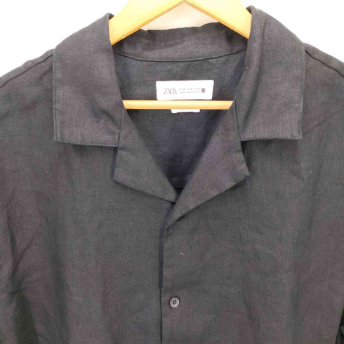 ザラ ZARA オーバーサイズ リネンシャツ ボックスシルエット メンズ import:M