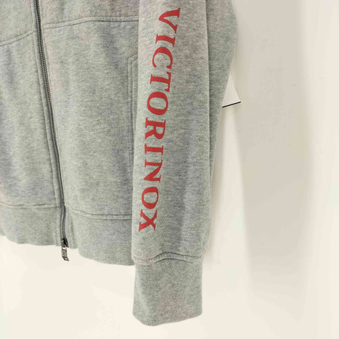 ビクトリノックス VICTORINOX ロゴ ワッペン ライン ジップアップ パーカー 裏起毛 メンズ import:S