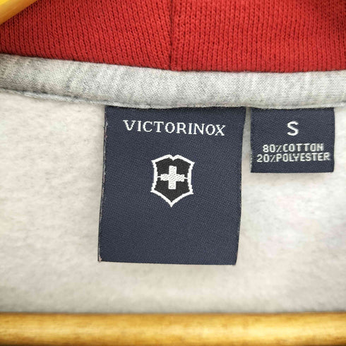 ビクトリノックス VICTORINOX ロゴ ワッペン ライン ジップアップ パーカー 裏起毛 メンズ import:S