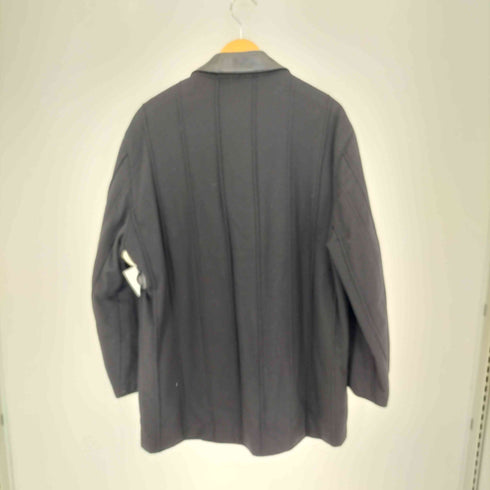 アニオナ AGNONA イタリア製 襟レザーカシミヤコート メンズ EUR:48