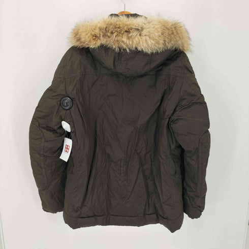 セブンティー SEVENTY MADE IN ITALY PURE PIUMA REAL DOWN マルチポケット フードファー ダウン メンズ import:L