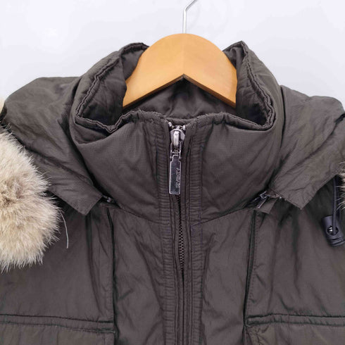 セブンティー SEVENTY MADE IN ITALY PURE PIUMA REAL DOWN マルチポケット フードファー ダウン メンズ import:L