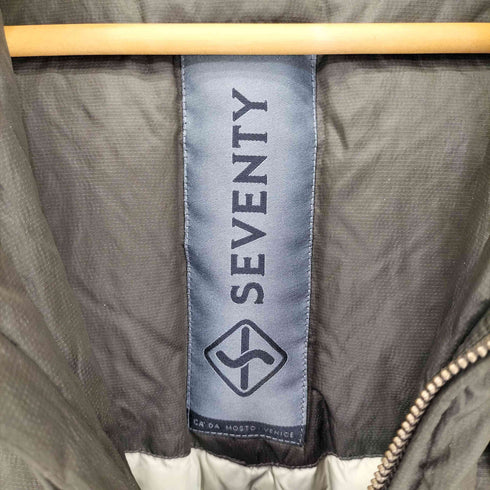 セブンティー SEVENTY MADE IN ITALY PURE PIUMA REAL DOWN マルチポケット フードファー ダウン メンズ import:L