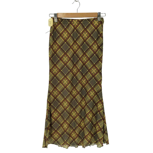 Mill Wood Original / Lace Check Print Long Skirt レディース