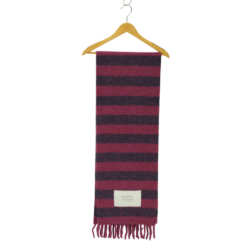 メゾンキツネ MAISON KITSUNE RUGBY STRIPES SCARF レディース