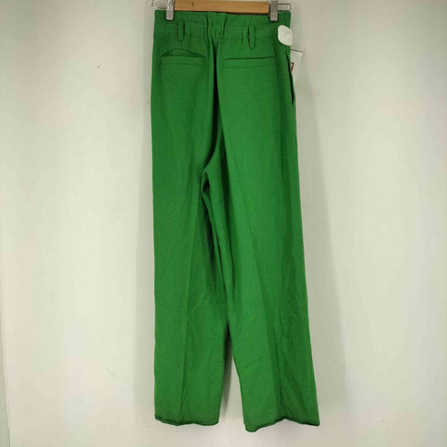 グリーンレーベルリラクシング GREEN LABEL RELAXING ツイーディ スラブ ワイドパンツ レディース 36