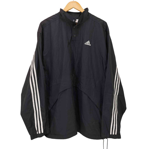 アディダス adidas 90S パフォーマンスロゴ ハーフスナップボタン 3ストライプ ナイロンプルオーバー メンズ import:XL